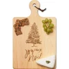 Wood Cutting & Cheeseboard | Joyeux Noel | 16 x 10"-Maple Clearance