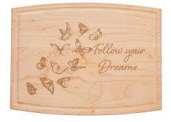Wood Cutting Board | Follow Your Dreams | 12 x 9"-Maple Fashion