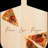 Wood Pizza Peel | Peace, Love, Pizza | 14 x 21"-Maple Hot