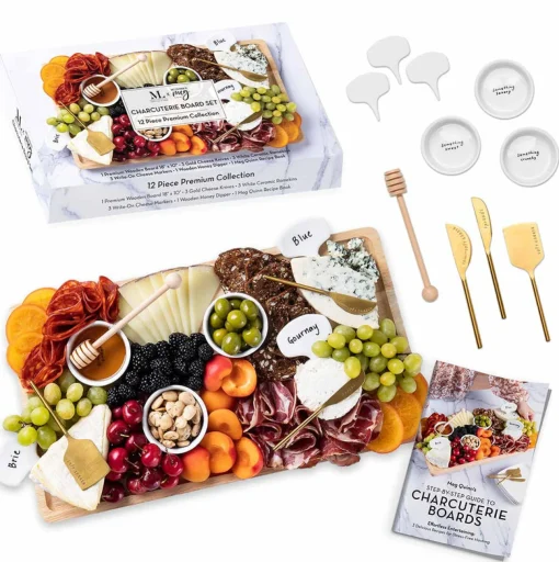 Meg Quinn Charcuterie Board & Accessories Kit-Maple Hot