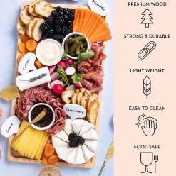 Meg Quinn Charcuterie Board & Accessories Kit-Maple Hot