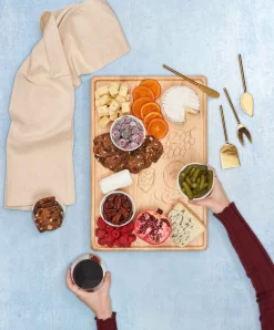 Meg Quinn Charcuterie Map Board | Rectangle | 18" x 12"-Maple Fashion