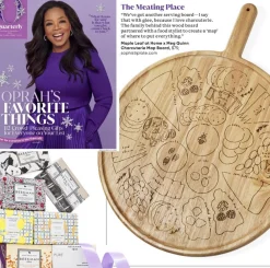 Meg Quinn Charcuterie Map Board | Round w/ Handle | 22" x 17"-Sophistiplate Outlet