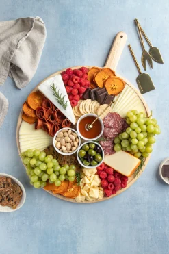 Meg Quinn Charcuterie Map Board | Round w/ Handle | 22" x 17"-Sophistiplate Outlet