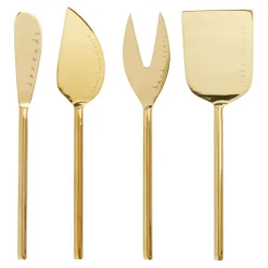 Meg Quinn Gold Stainless Steel Cheese Knives - 4ct-Maple Clearance