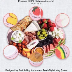 Meg Quinn Melamine Serving Tray-Maple Fashion