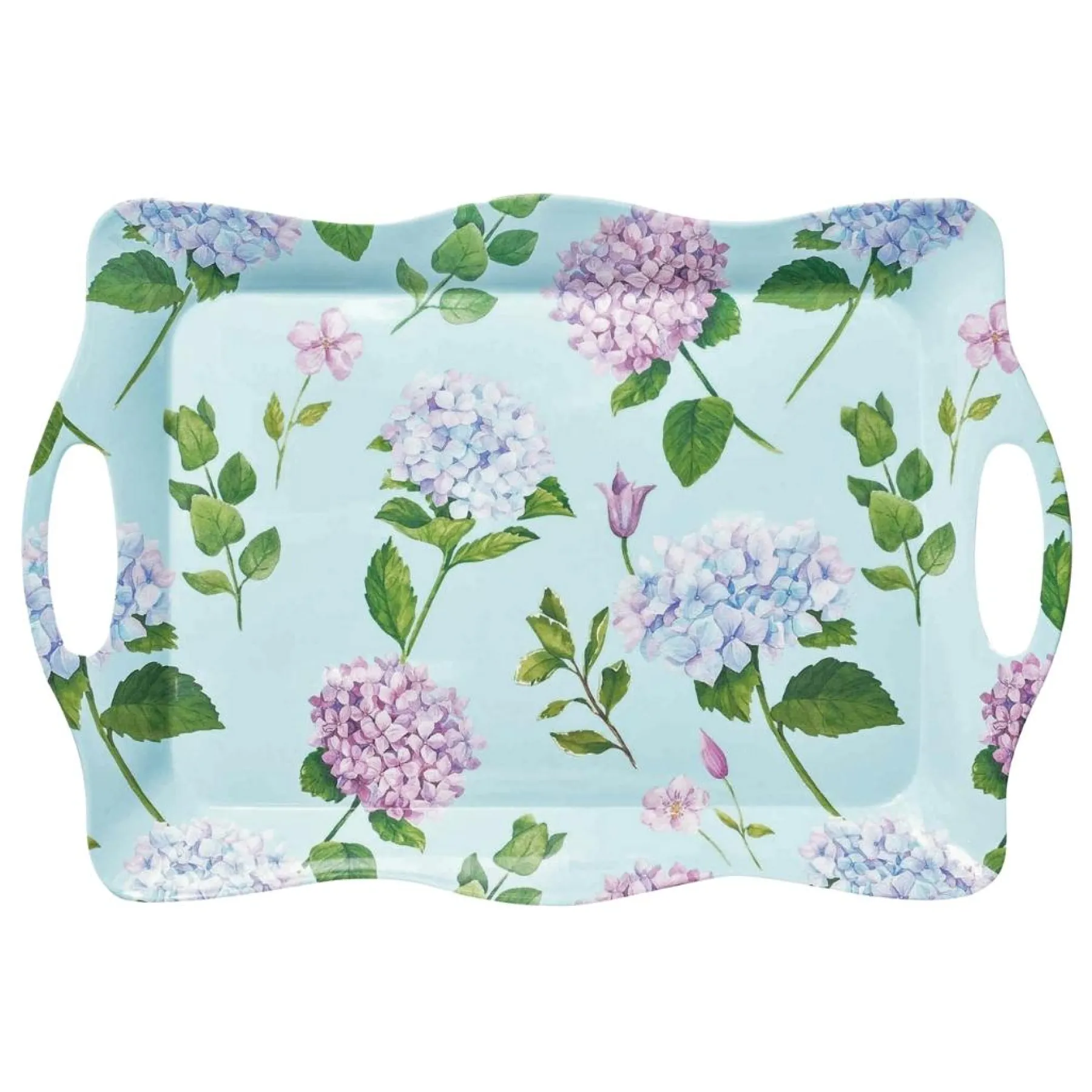 Melamine Hydrangea Serving Tray-Sophistiplate Hot