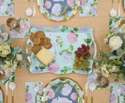 Melamine Hydrangea Serving Tray-Sophistiplate Hot