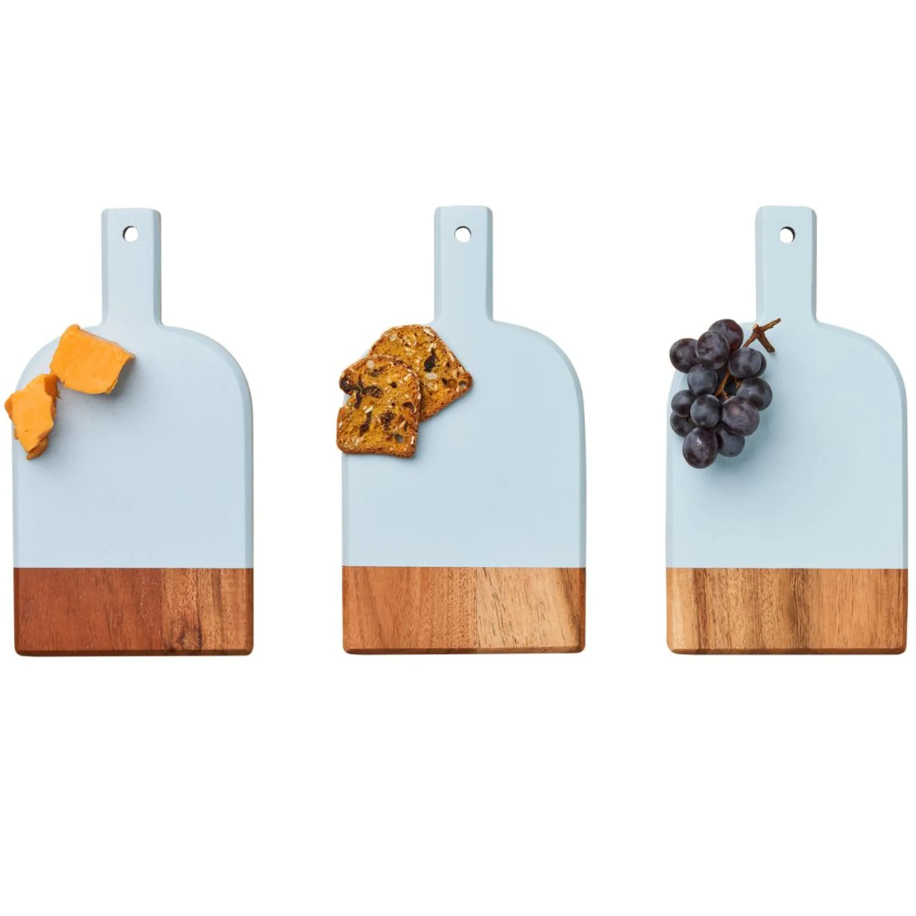 Mini Bevel Boards - Set of 3 with Ribbon | Light Blue | 8 x 4.25"-Maple Online