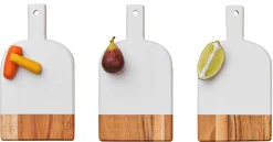 Mini Bevel Boards - Set of 3 with Ribbon | White | 8 x 4.25"-Maple Sale