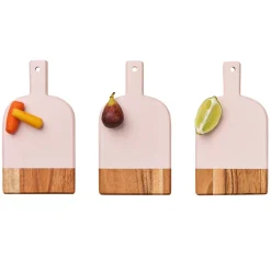 Mini Bevel Boards - Set of 3 with Ribbon | Pink | 8 x 4.25"-Maple Outlet