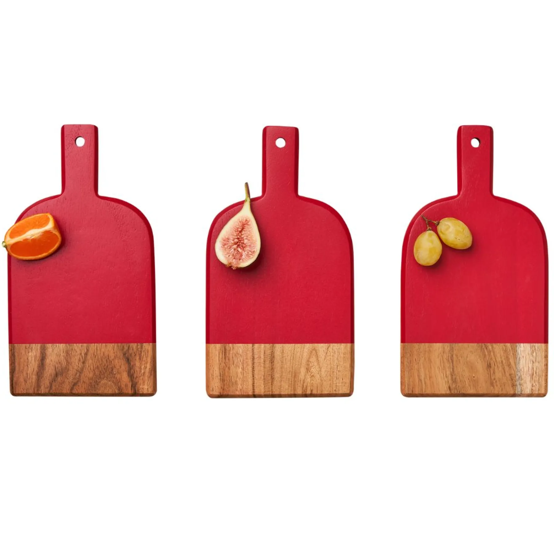 Mini Bevel Boards - Set of 3 with Ribbon | Red | 8 x 4.25"-Maple Outlet