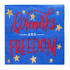 Modern Patriotic Cocktail Napkins/20pk-Sophistiplate Discount
