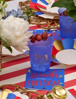 Modern Patriotic Cocktail Napkins/20pk-Sophistiplate Discount