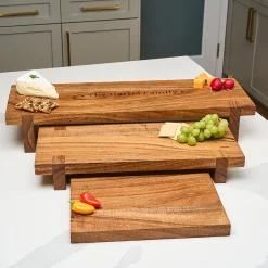 Modern Set of Acacia Nesting Boards | Personalize | 24"-Maple Discount