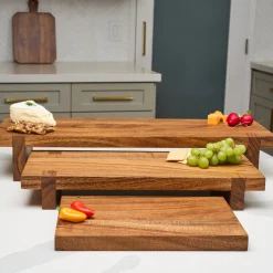 Modern Set of Acacia Nesting Boards | Personalize | 24"-Maple Discount