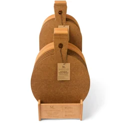 Natural Wood Composite Round Hostess Board-Maple Outlet