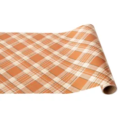 Orange Plaid Runner - 20" x 25'-Hester u0026 Cook Clearance