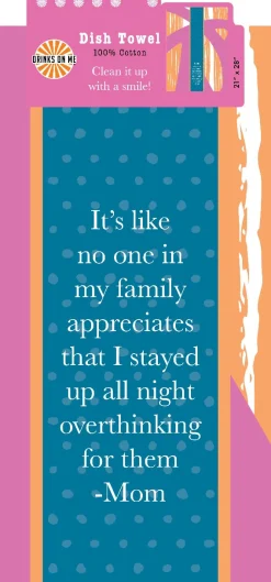 Overthinking Mom Towel-Drinks On Me Best