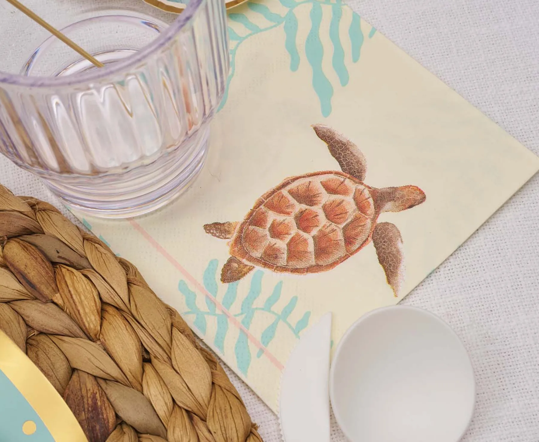 Pastel Sea Cocktail Napkins/20pk-Sophistiplate Discount