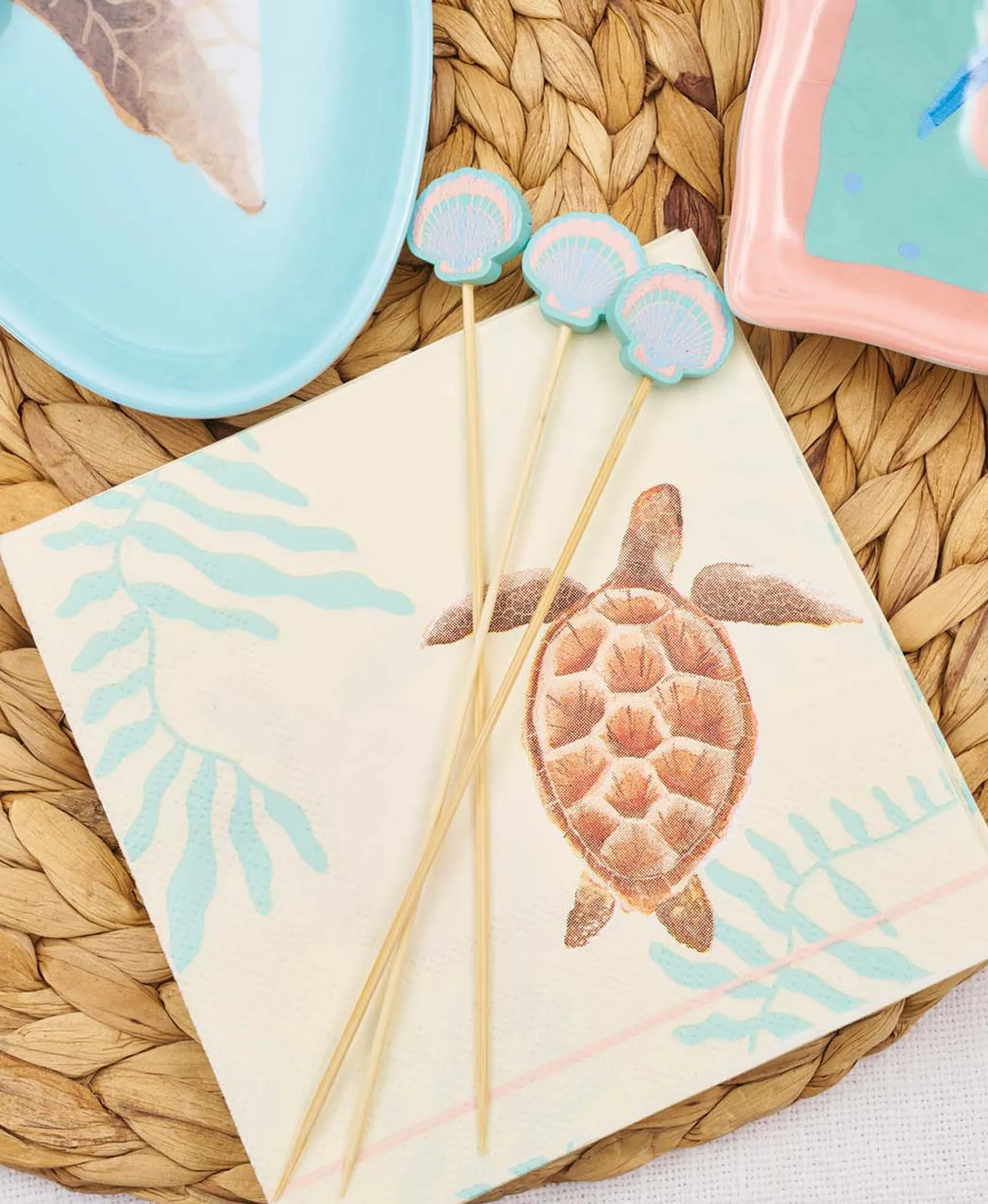 Pastel Sea Cocktail Napkins/20pk-Sophistiplate Discount