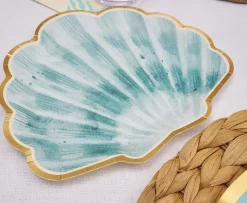 Pastel Sea Die Cut Shell Salad Plates/8pk-Sophistiplate Fashion
