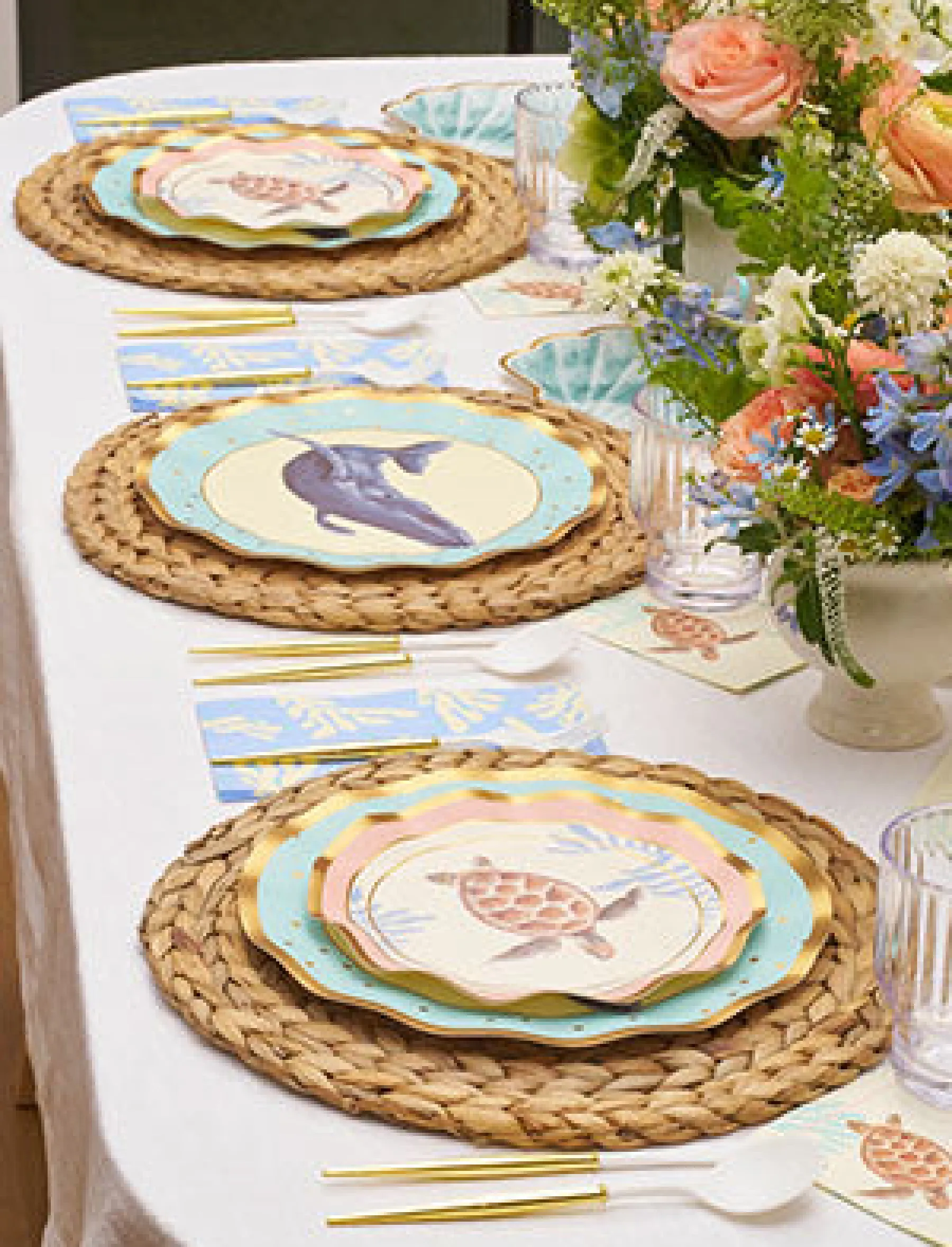Pastel Sea Table Setting-Sophistiplate Discount