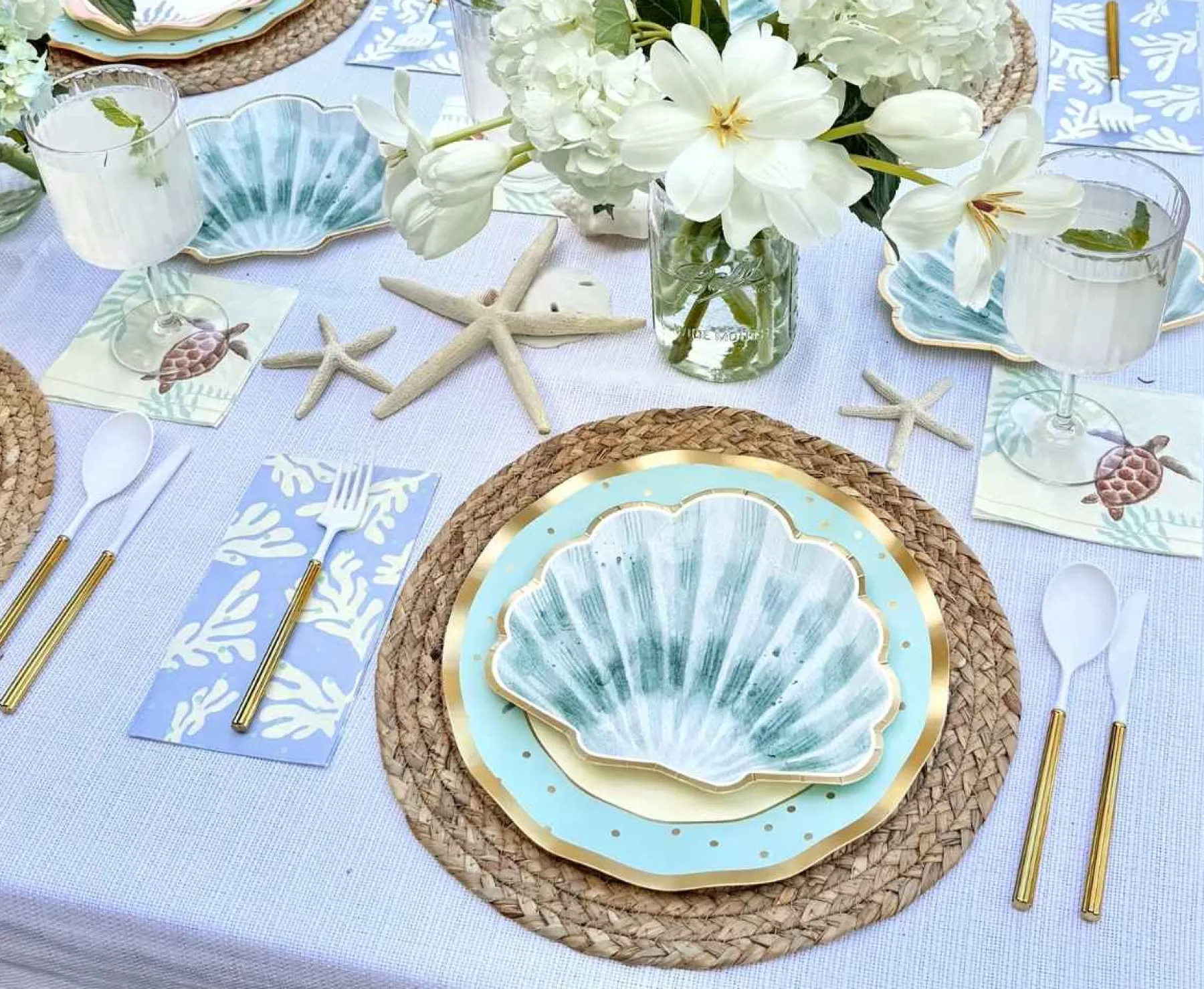 Pastel Sea Table Setting-Sophistiplate Discount