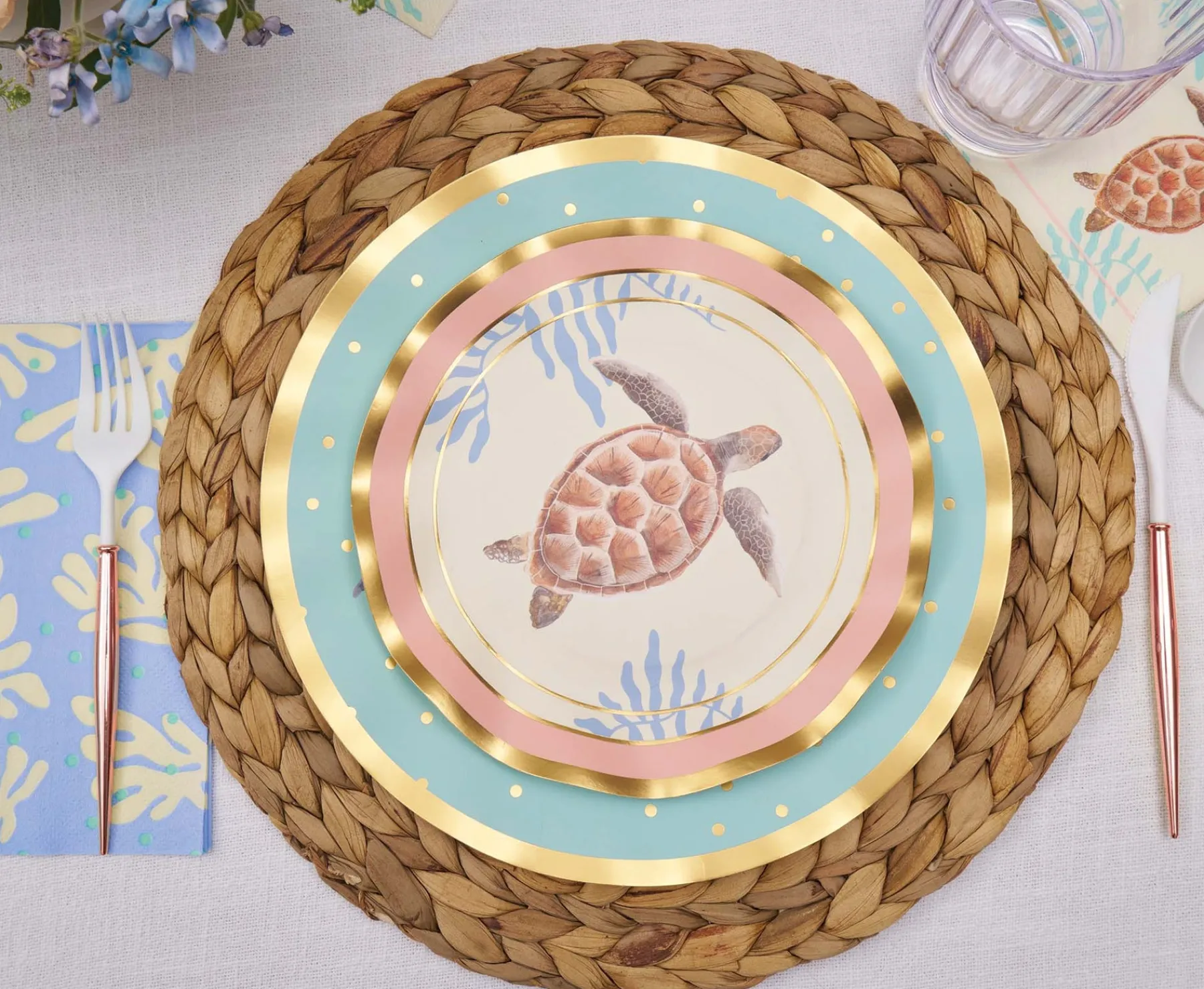Pastel Sea Table Setting-Sophistiplate Discount