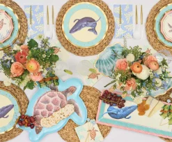 Pastel Sea Turtle Melamine Serving Platter-Sophistiplate Clearance