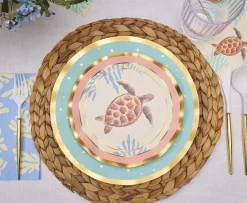 Pastel Sea Wavy Salad Plates/8pk-Sophistiplate Best