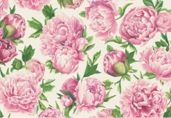 Peonies in Bloom Placemat - Pad of 18 Sheets-Hester u0026 Cook Clearance