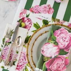 Peonies in Bloom Placemat - Pad of 18 Sheets-Hester u0026 Cook Clearance