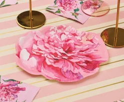 Peony Salad Plate Pink Peonies - 8pkg-Sophistiplate Discount
