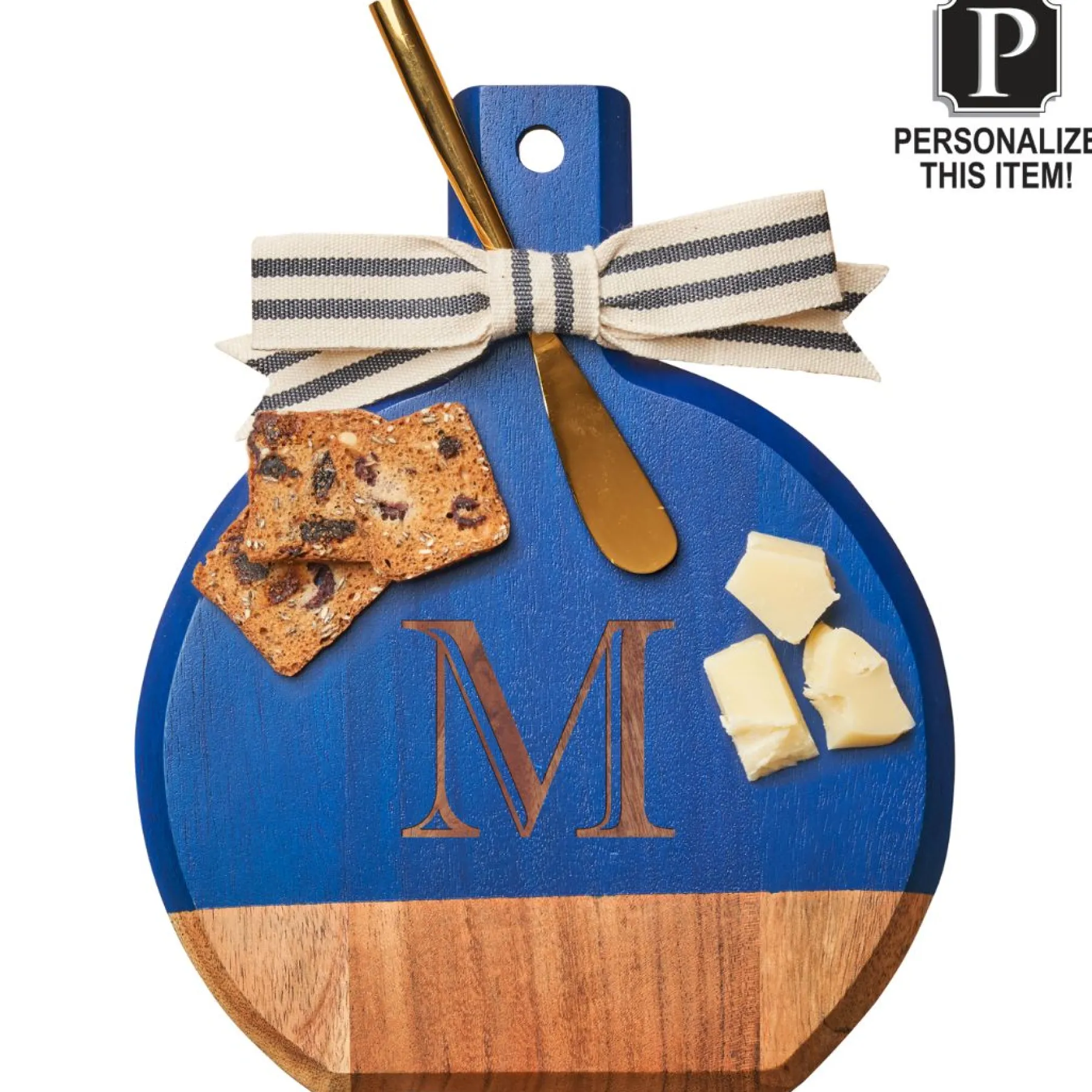 Personalized Acacia Bevel Board | Blue | 8" X 9.75" X .6"-Maple Discount