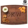 Personalized Arched Artisan Walnut Board | Initials | 12 x 9"-Maple Hot