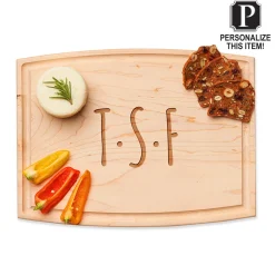 Personalized Arched Artisan Board | Initials | 12 x 9"-Maple Hot