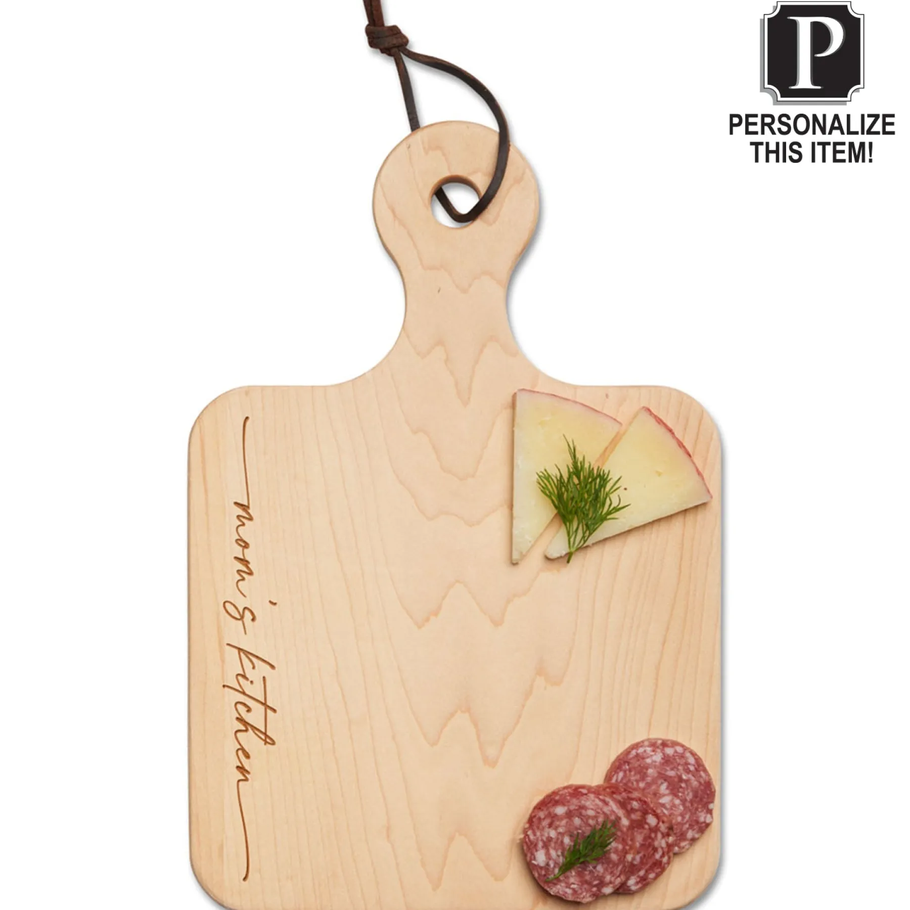 Personalized Artisan Paddle Board | Mom's Kitchen | 12 x 8"-Maple Discount