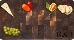 Personalized Black Walnut Butcher Block Slim Cutting Board - 22x12"-Maple New