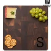 Personalized Black Walnut Butcher Block Cutting Board - 12" x 12"-Maple Fashion
