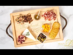 Personalized Wood Cutting + Cheeseboard 12 x 8"-Maple Hot