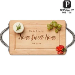 Personalized Wood Cutting + Cheeseboard 13 x 8"-Maple Clearance