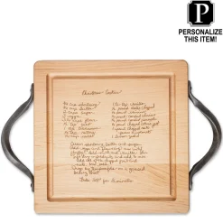 Personalized Wood Cutting + Cheeseboard 12" x 12"-Maple Clearance