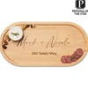 Personalized Wood Cutting + Cheeseboard 20 x 9" Oval-Maple Sale