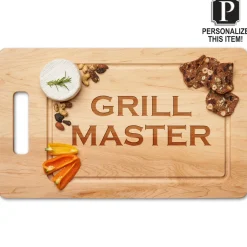 Personalized Wood Cutting + Cheeseboard 20 x 12" Grill Board-Maple Fashion