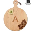 Personalized Wood Cutting + Cheeseboard Round Artisan 16 x 12"-Maple Clearance