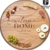 Personalized Oak Wood Round Lazy Susan | Weathered Oak | Various Sizes-Maple Discount