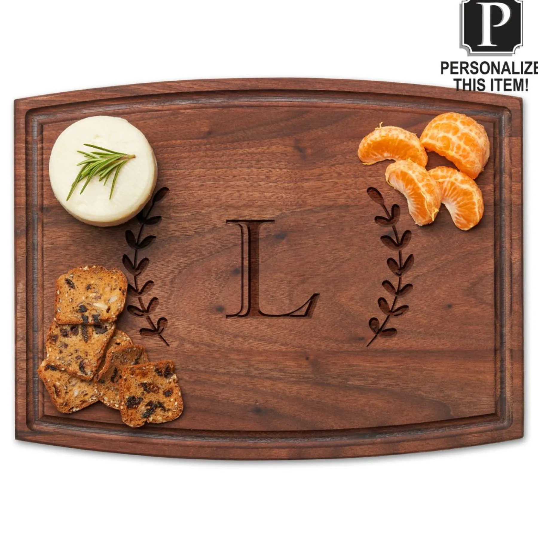 Personalized Walnut Wood Cutting + Cheeseboard 12 x 9"-Maple Sale