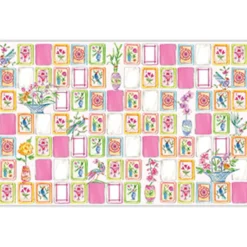 Pink & Green Mahjong Tiles Placemats-Rosanne Beck New
