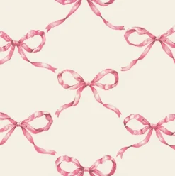 Pink Bow Lattice Cocktail Napkin - Pack of 20-Hester u0026 Cook Fashion